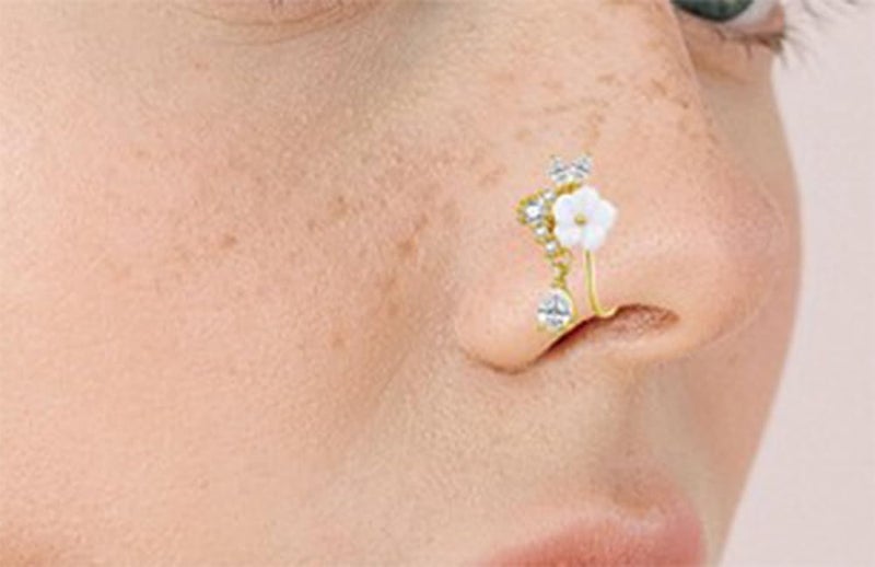 AVYRING Fake Nose Ring Fake Piercings Fake Nose Rings Nose Cuffs Fake Nose Piercing Fake Nose Hoop Faux Nose Rings for Women Faux Nose Ring Fake Piercing Fake Nose Cuff Sliver Gold Black - Image 3